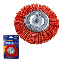 Щетка для дрели нейлоновая 75 мм, 3", плоская,"MAXIMUM" MX 18235