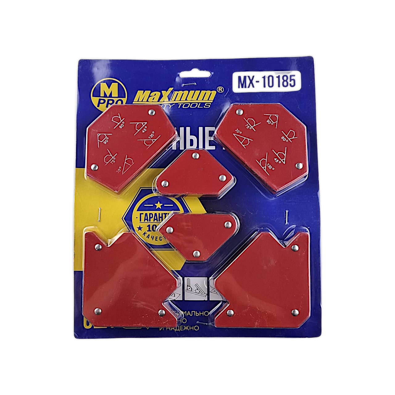 Магнитные уголки для сварки, 6 шт., "MAXIMUM" MX 10185 Магнитные уголки для сварки, 6 шт., "MAXIMUM" MX 10185