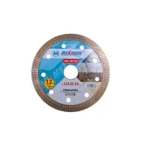 Диск алмазный 115 мм, тонкий рез, турбо кромка, "MAXIMUM" MX 06751