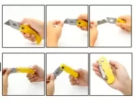 нож для гипсокартона складной, пластиковый, 4 запасных лезвия 18 мм, "maximum" mx 09325 (2325) оптом